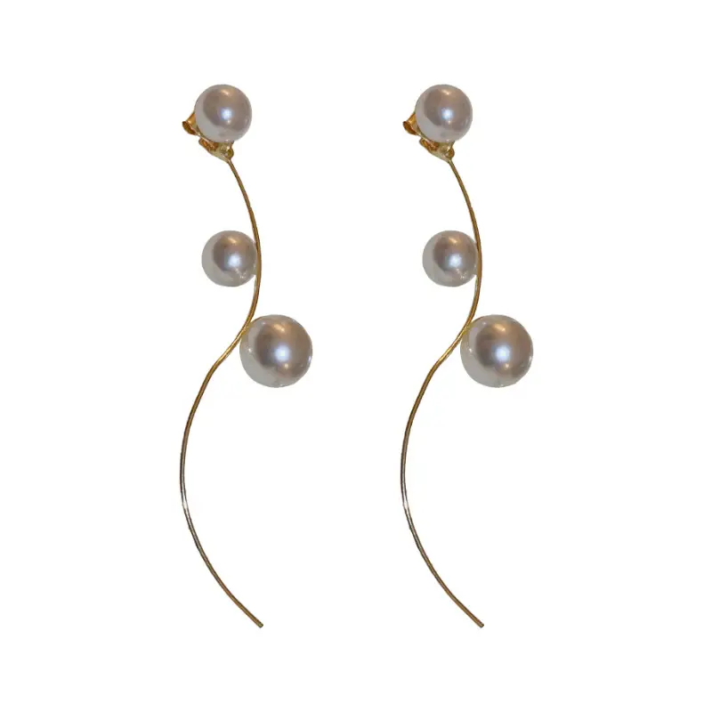French Pearl Tassel Earrings for Women Elegant High End - Image 6