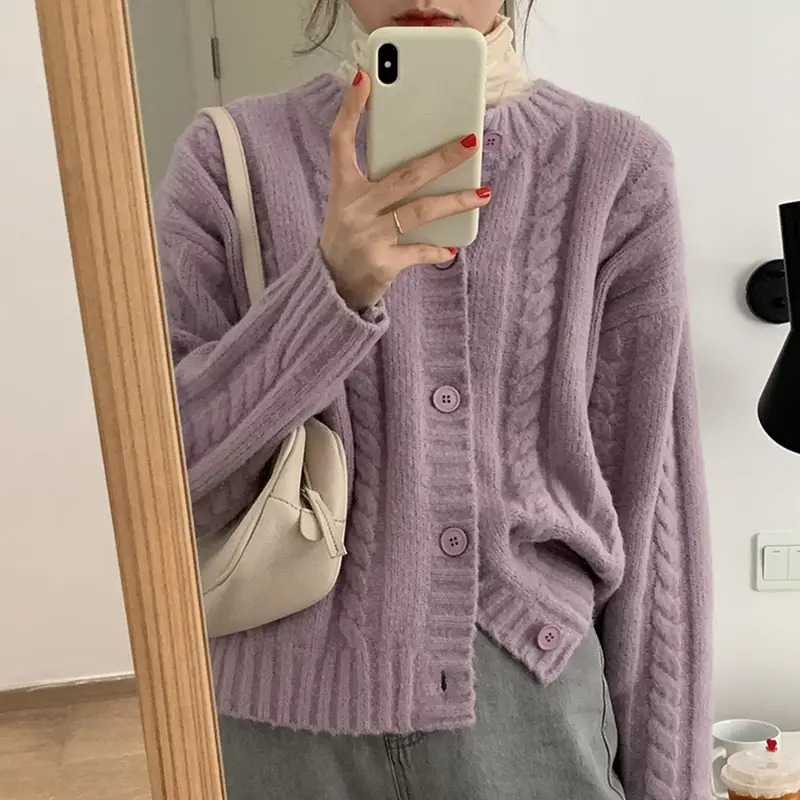 Women's Knitted Cardigan Sweater 2023 Spring Slim Fit — feature 4