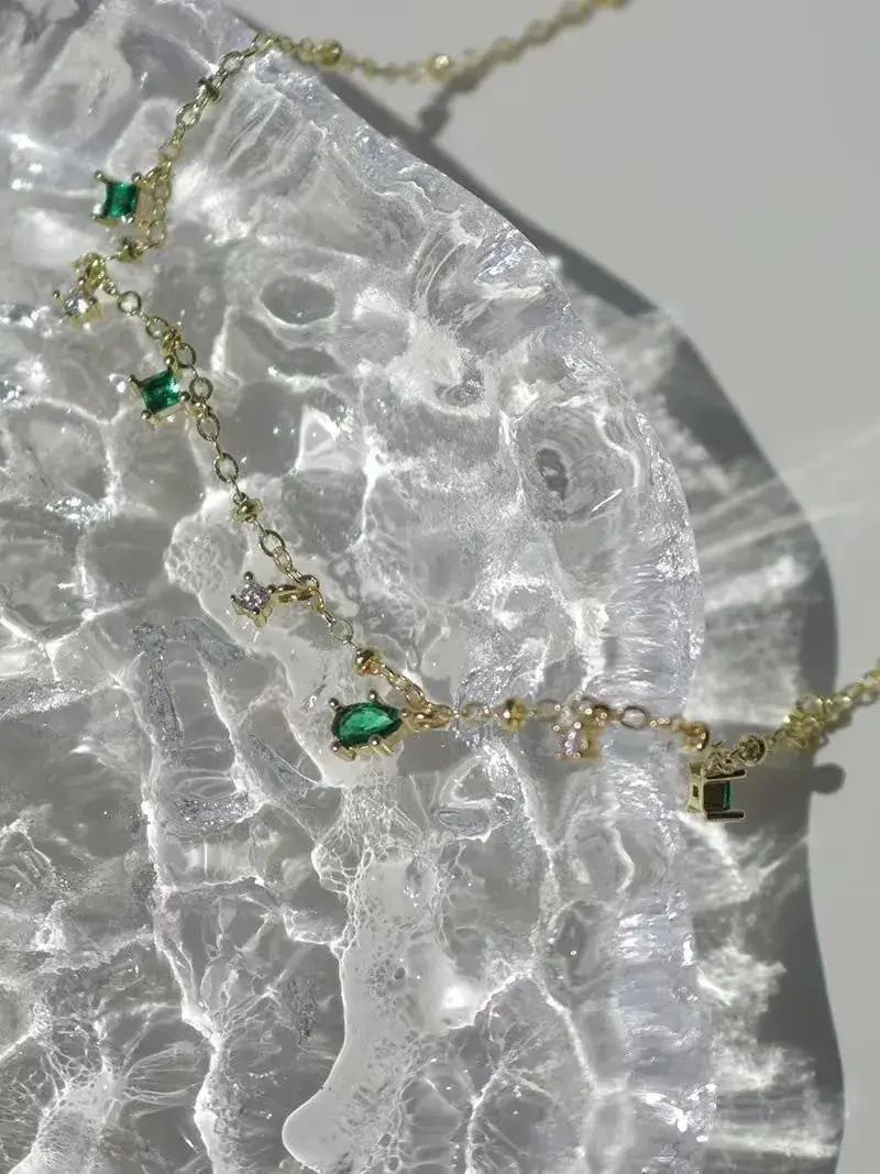 Gold Zircon Geometric Necklace for Women - Image 5