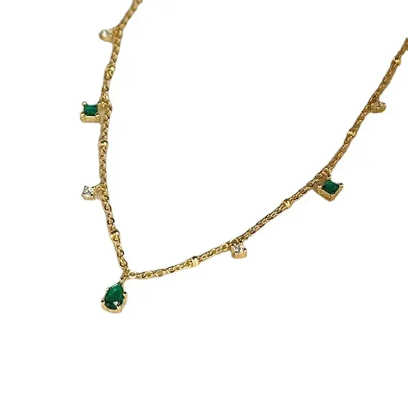 Gold Zircon Geometric Necklace for Women - Image 6