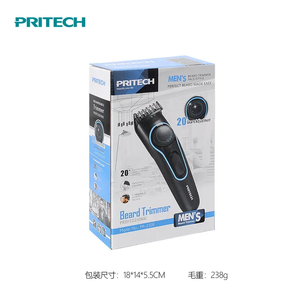 Pritech Electric Hair Clipper with 3 Blades