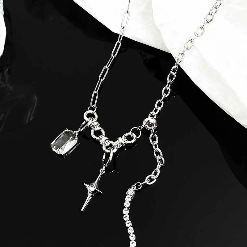 Sparkling Diamond Star Necklace for Women - Image 4