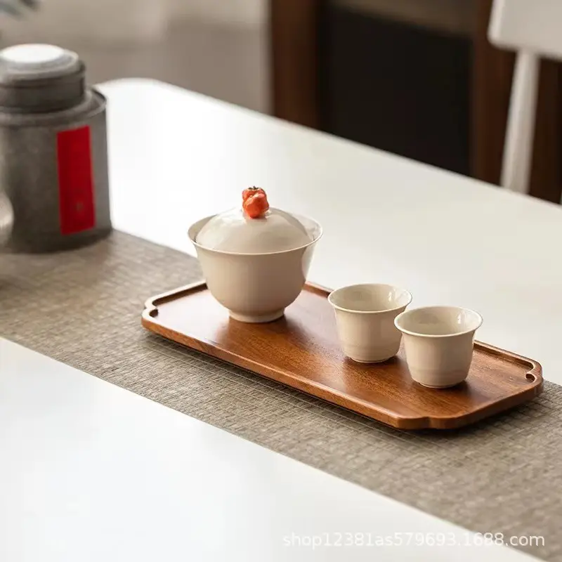 Wooden Dinner Plate South American Walnut Dry Soak Tray - Image 10