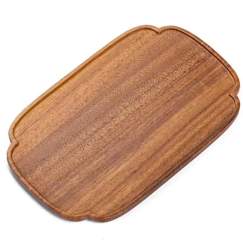 Wooden Dinner Plate South American Walnut Dry Soak Tray - Image 12