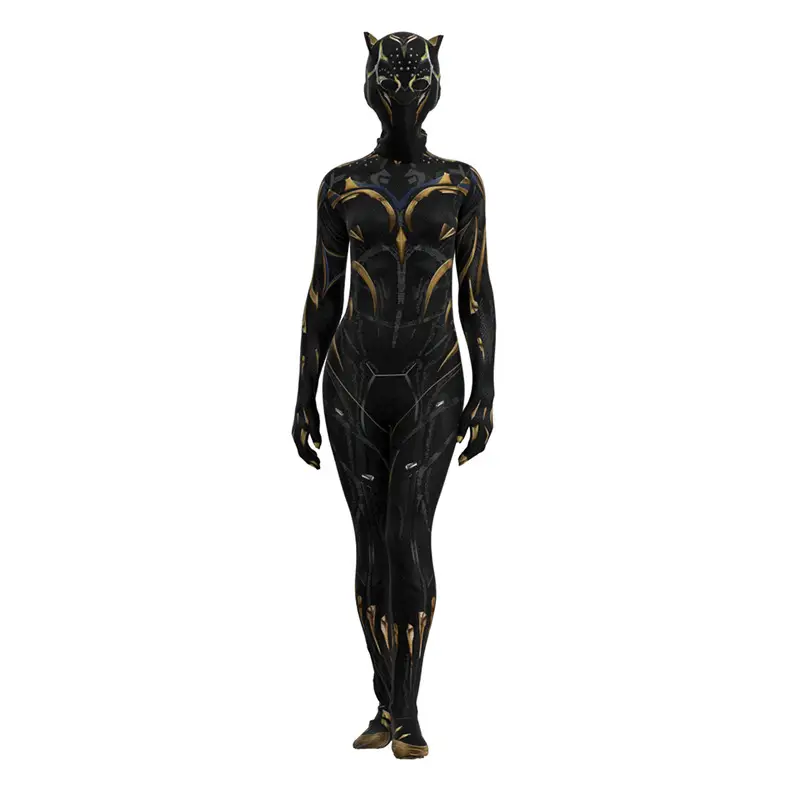 Black Panther One-Piece Bodysuit Halloween Adult Costume - Image 3