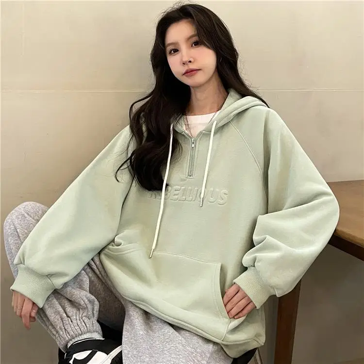 2022 Korean Style Hooded Hoodie for Women Plus Size — feature 10