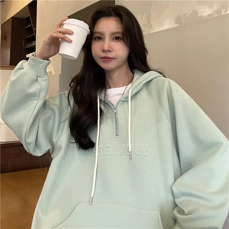 2022 Korean Style Hooded Hoodie for Women Plus Size — feature 12