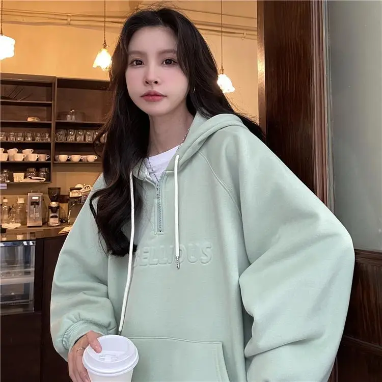 2022 Korean Style Hooded Hoodie for Women Plus Size — feature 15