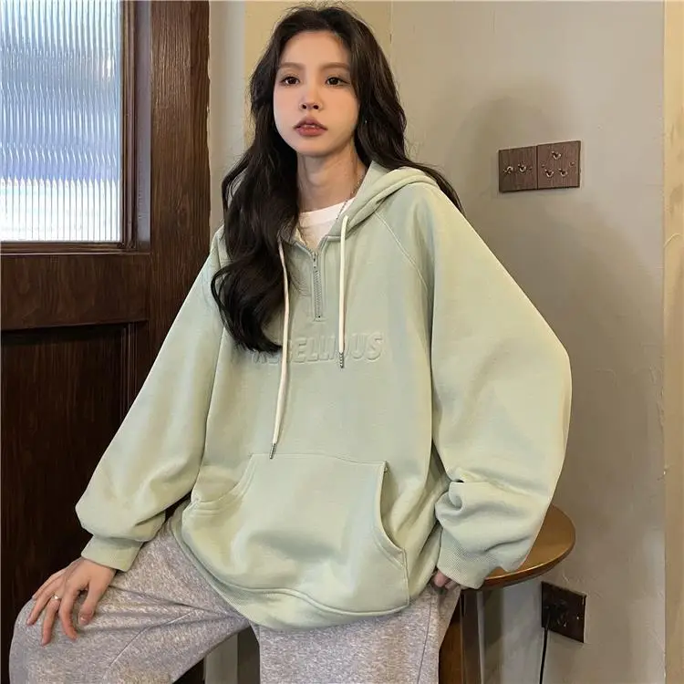 2022 Korean Style Hooded Hoodie for Women Plus Size — feature 17