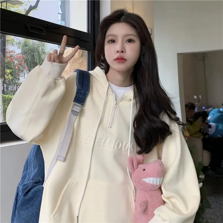 2022 Korean Style Hooded Hoodie for Women Plus Size — feature 19