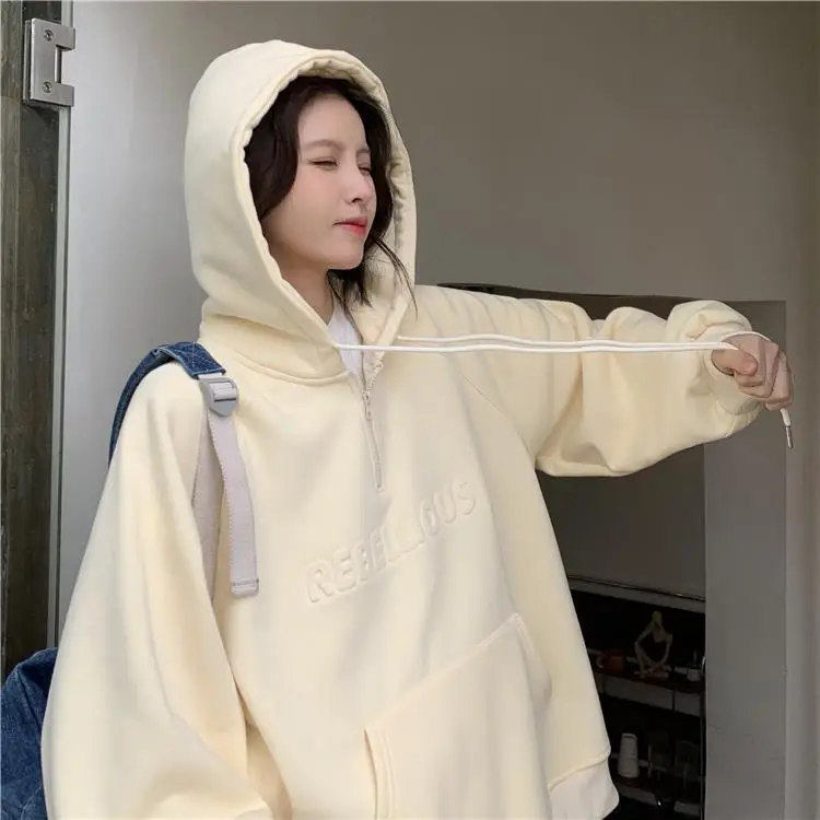 2022 Korean Style Hooded Hoodie for Women Plus Size — feature 20