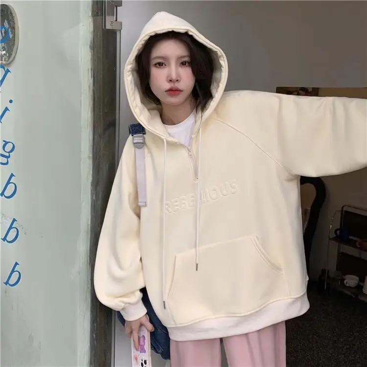 2022 Korean Style Hooded Hoodie for Women Plus Size — feature 21