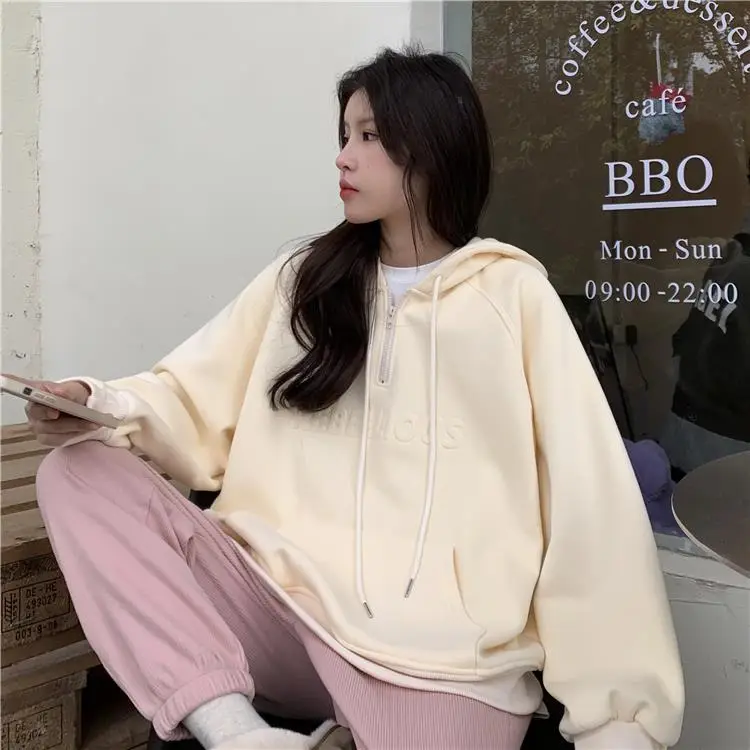 2022 Korean Style Hooded Hoodie for Women Plus Size — feature 22