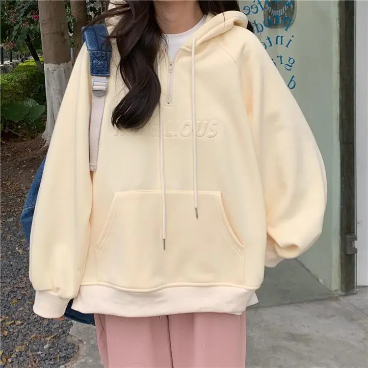 2022 Korean Style Hooded Hoodie for Women Plus Size — feature 25