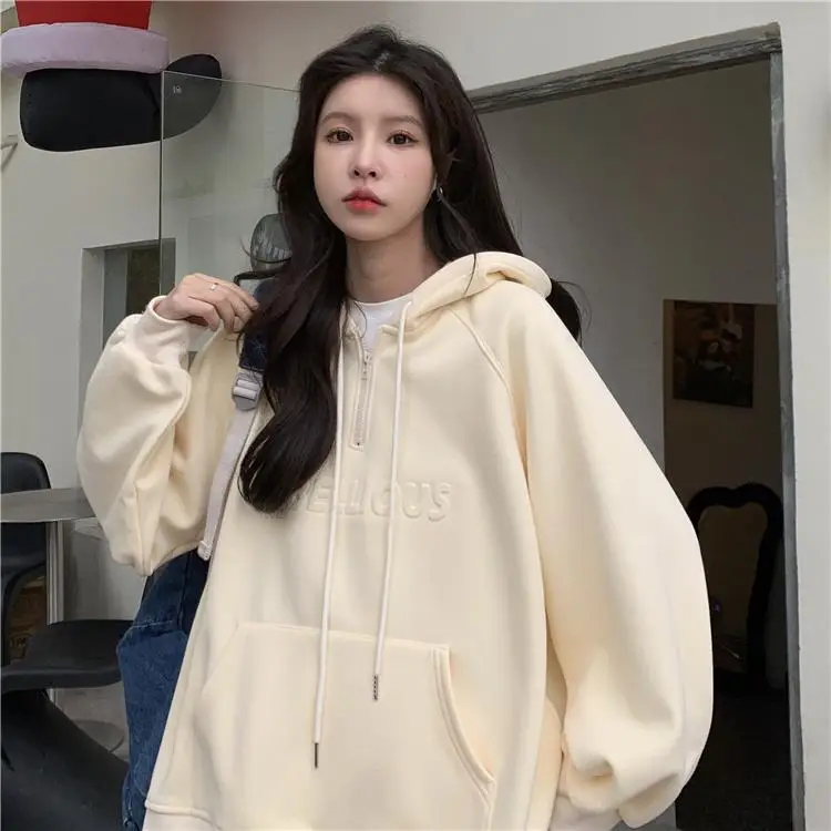 2022 Korean Style Hooded Hoodie for Women Plus Size — feature 26