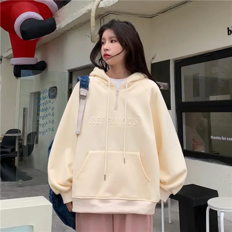 2022 Korean Style Hooded Hoodie for Women Plus Size — feature 28