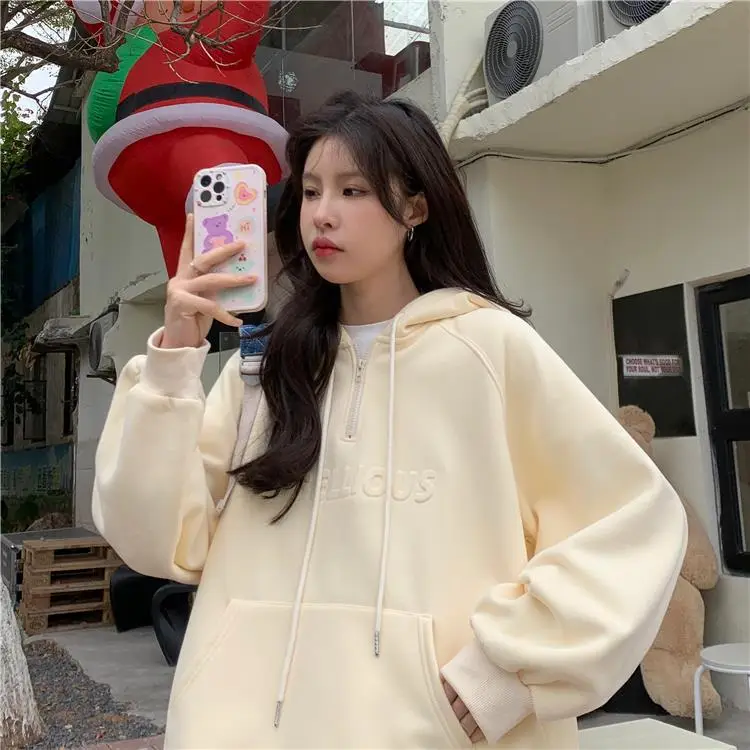 2022 Korean Style Hooded Hoodie for Women Plus Size — feature 29
