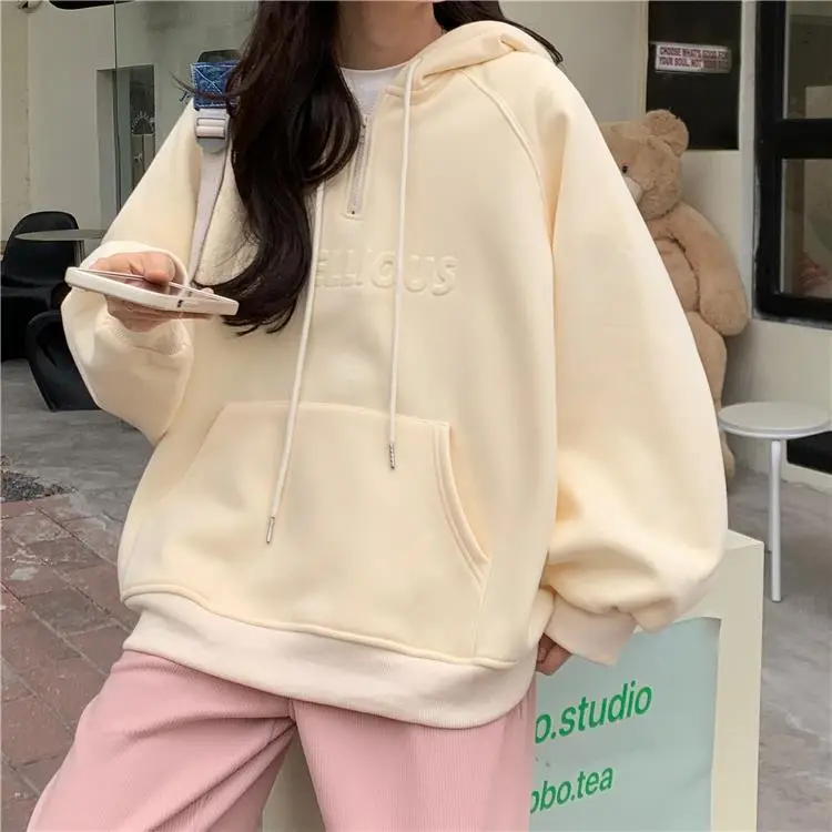 2022 Korean Style Hooded Hoodie for Women Plus Size — feature 30