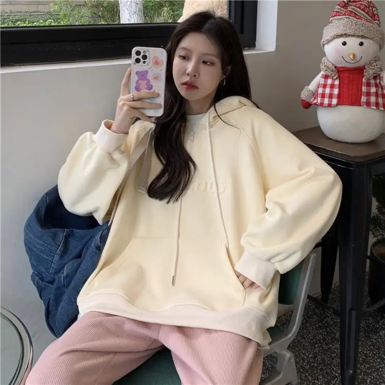 2022 Korean Style Hooded Hoodie for Women Plus Size — feature 31