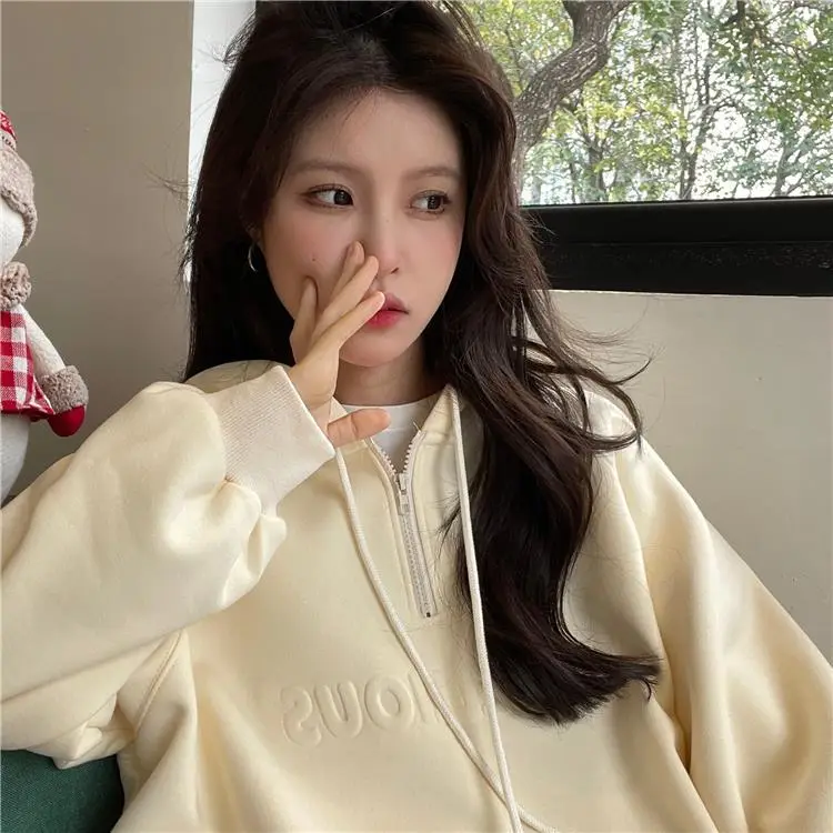 2022 Korean Style Hooded Hoodie for Women Plus Size — feature 36