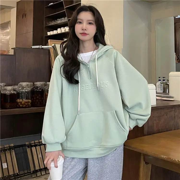 2022 Korean Style Hooded Hoodie for Women Plus Size — feature 4