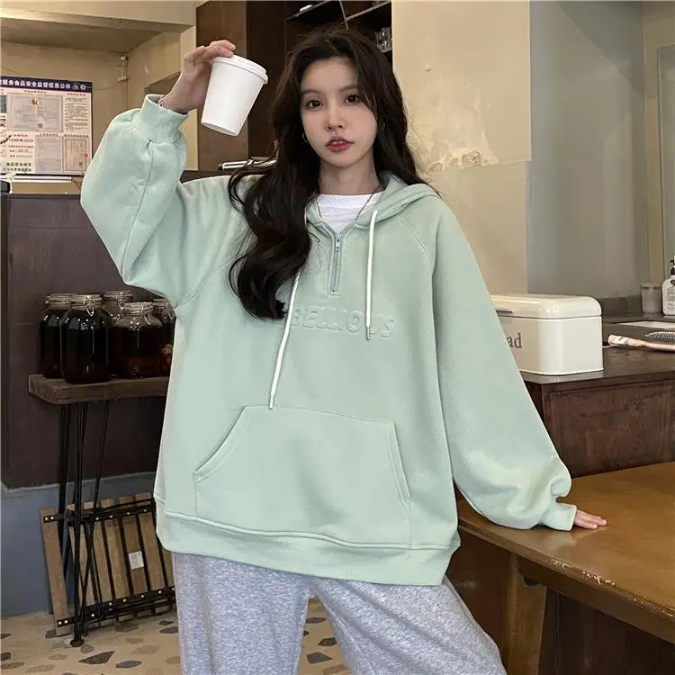 2022 Korean Style Hooded Hoodie for Women Plus Size — feature 5
