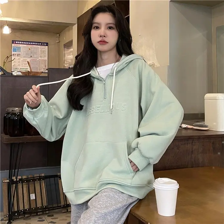 2022 Korean Style Hooded Hoodie for Women Plus Size — feature 6