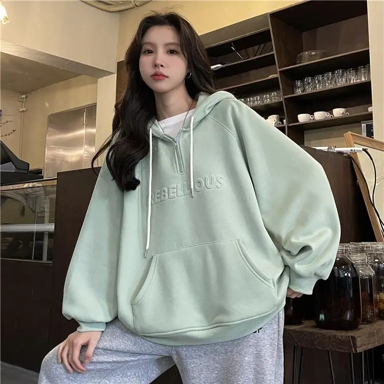 2022 Korean Style Hooded Hoodie for Women Plus Size — feature 7