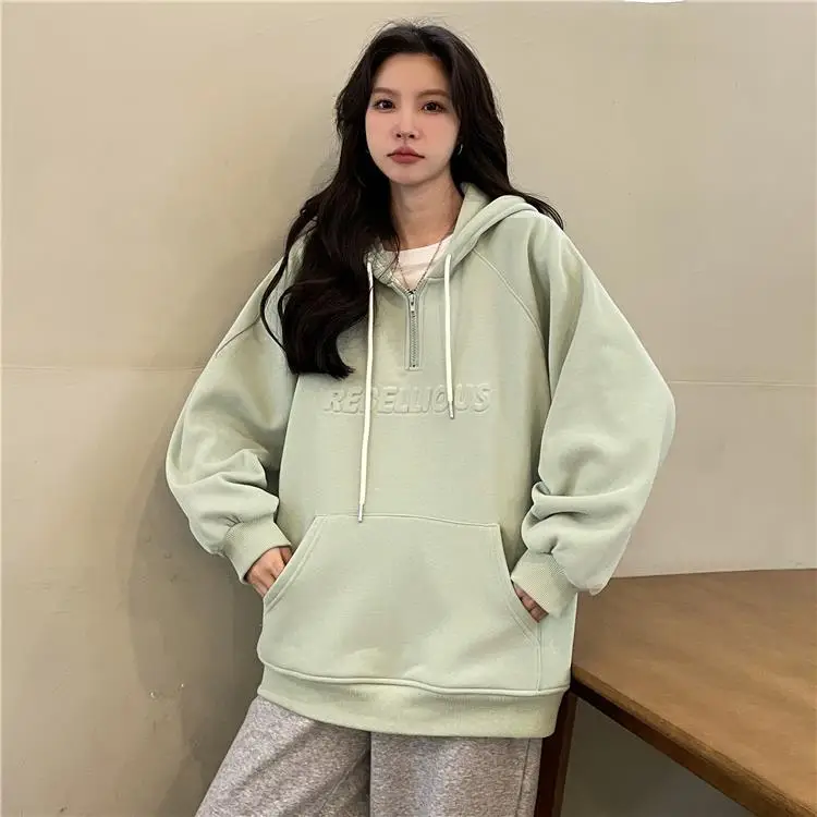 2022 Korean Style Hooded Hoodie for Women Plus Size — feature 8