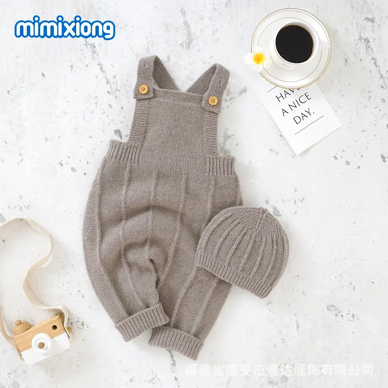 Baby Knitted Hat & Sling Set Light Blue - Image 2