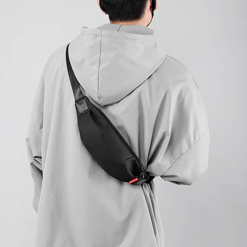 Men's Waterproof Shoulder Crossbody Bag Black - Image 7