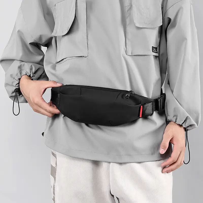 Men's Waterproof Shoulder Crossbody Bag Black - Image 8