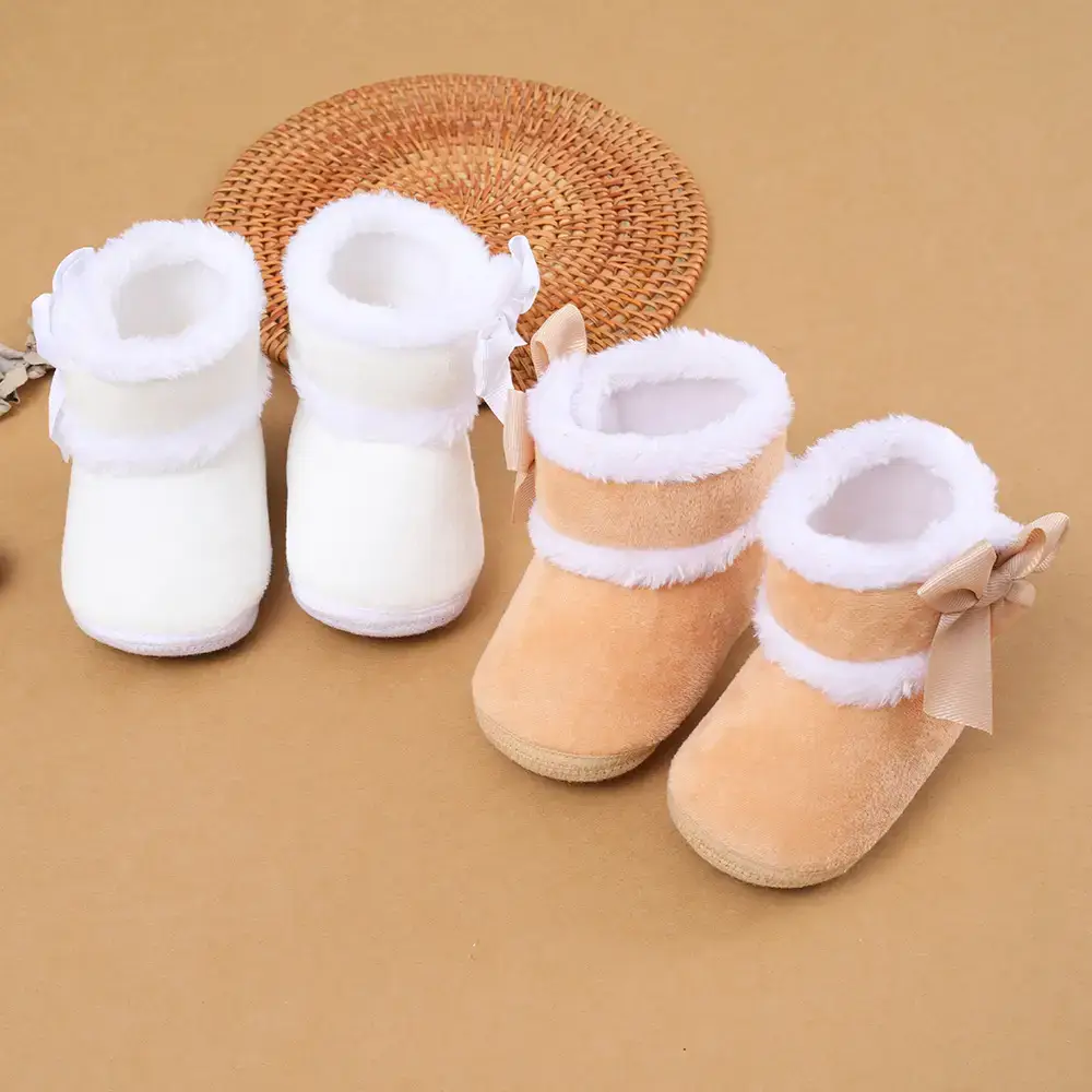 2022 Baby Shoes 0-1Yr Soft Sole Bow Decor