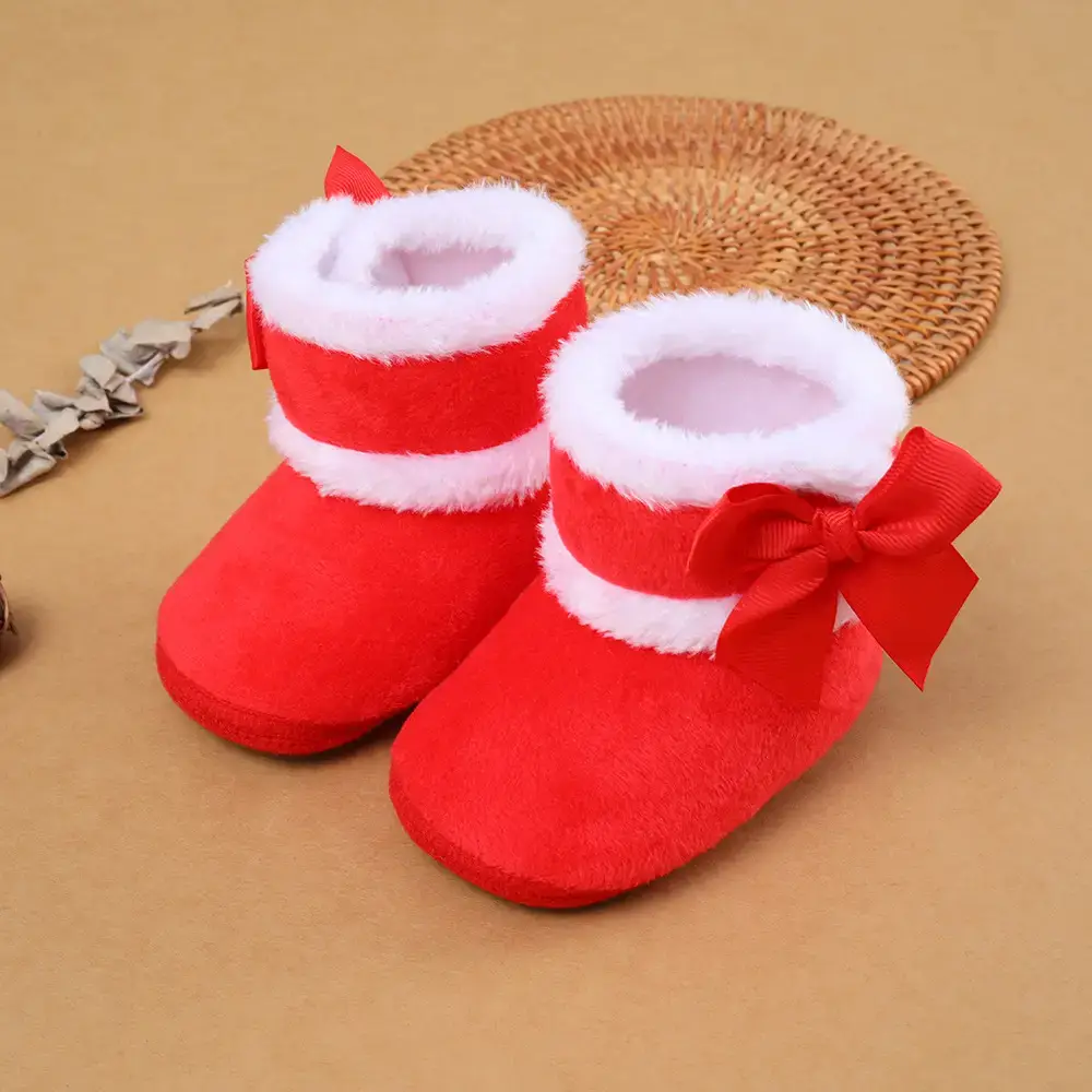 2022 Baby Shoes 0-1Yr Soft Sole Bow Decor
