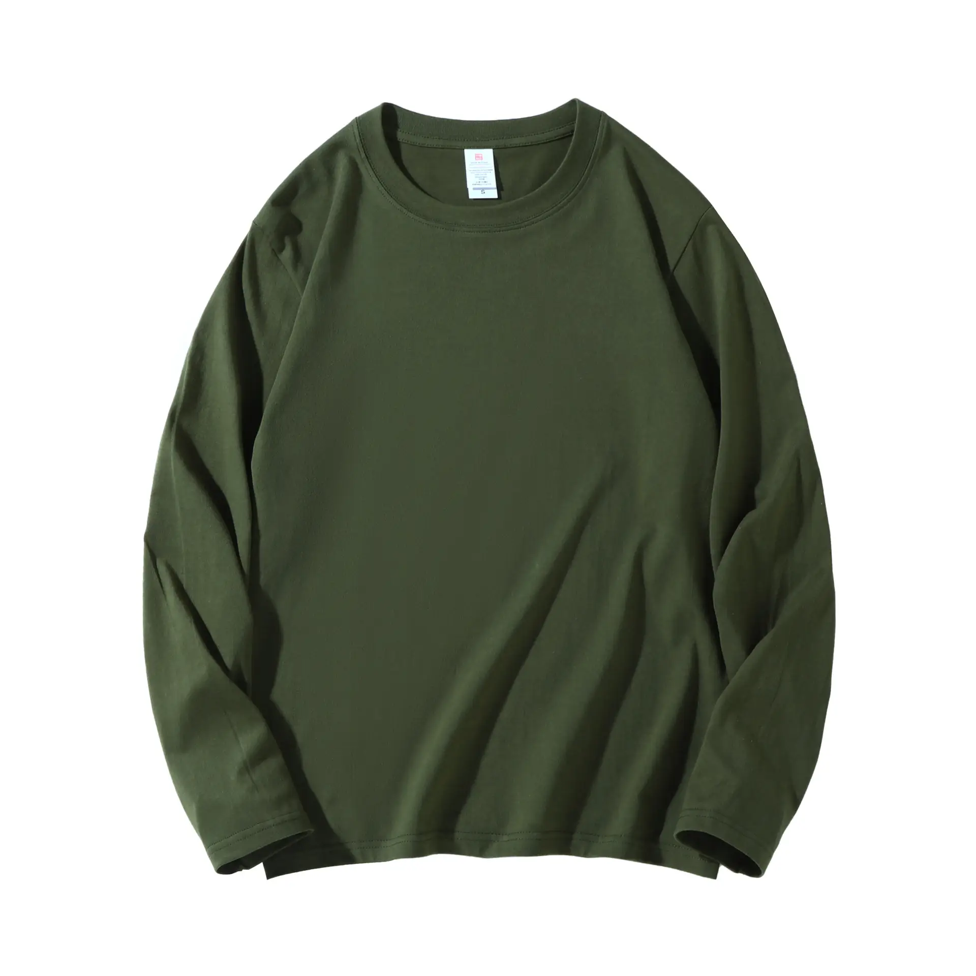 Men Loose Cotton Sweatshirt Blue Long Sleeve Casual