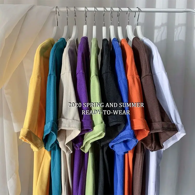 Pink Cotton T-Shirt for Men Loose Round Neck - Image 15