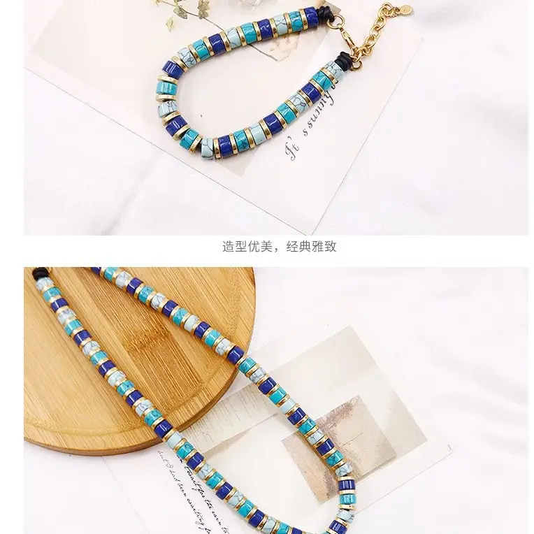 Turquoise Medieval Cross-Border Jewelry Set - Image 4