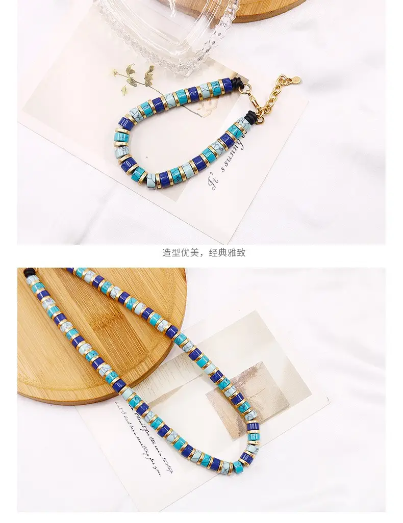 Turquoise Medieval Cross-Border Jewelry Set — feature 4