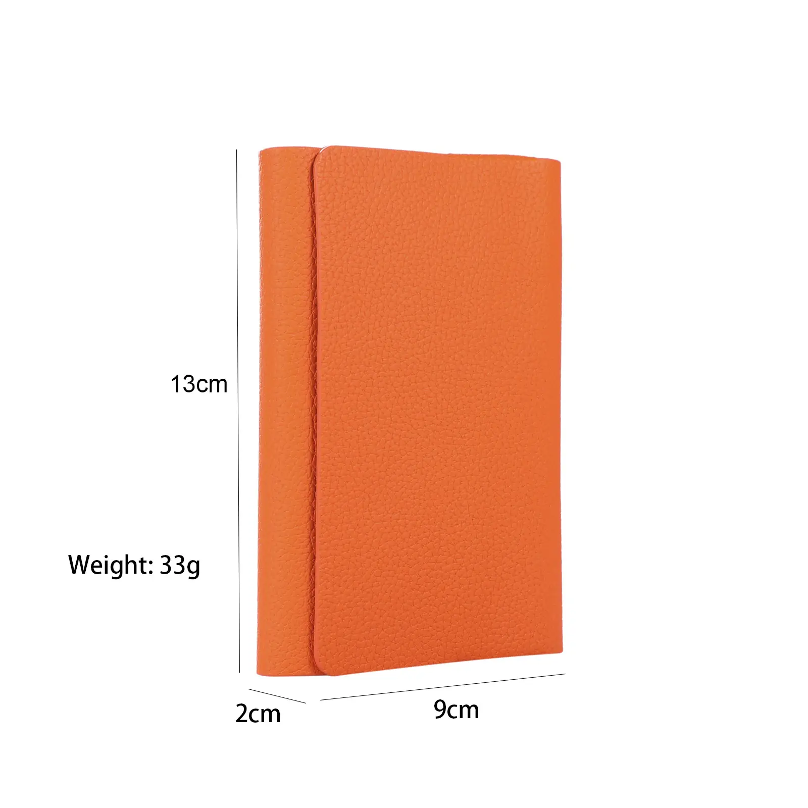 Orange Leather Storage Case 13x9x2cm - Image 8