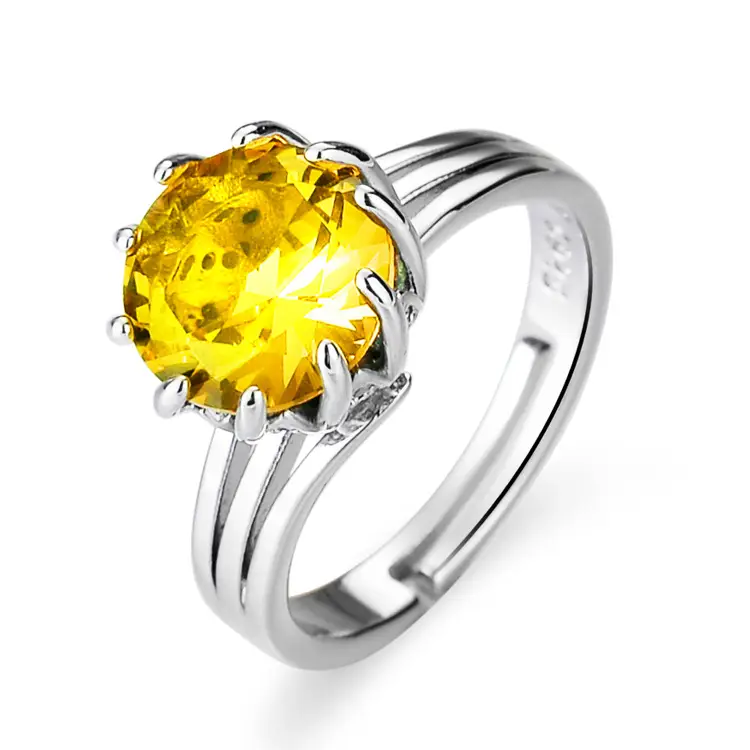 Emerald Cut Zircon Ring with Silver Plating - Image 3
