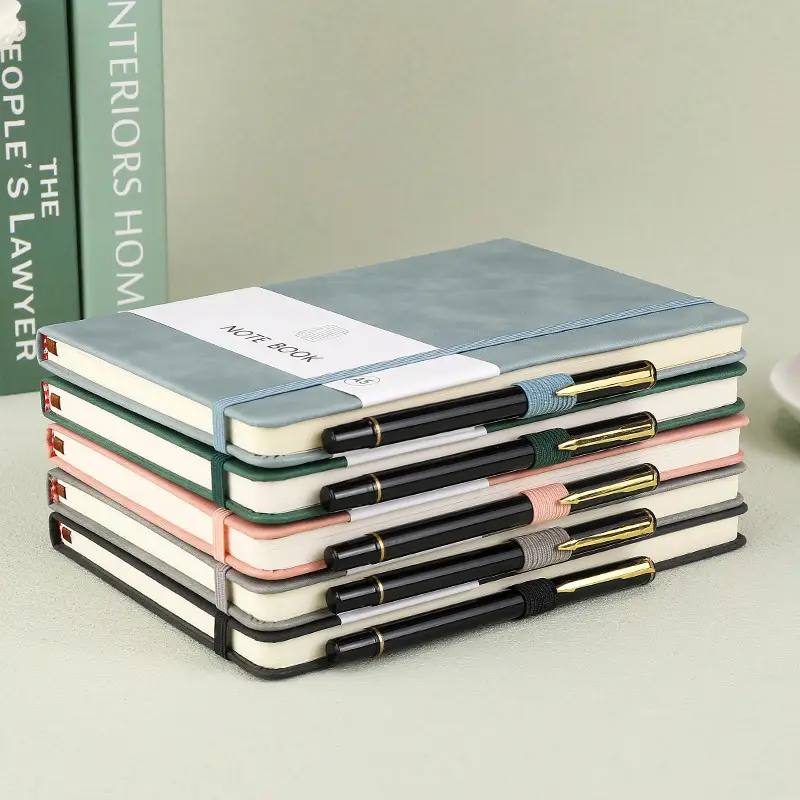A7 Elastic Strap Memo Notebook 80x112mm Peach - Image 18