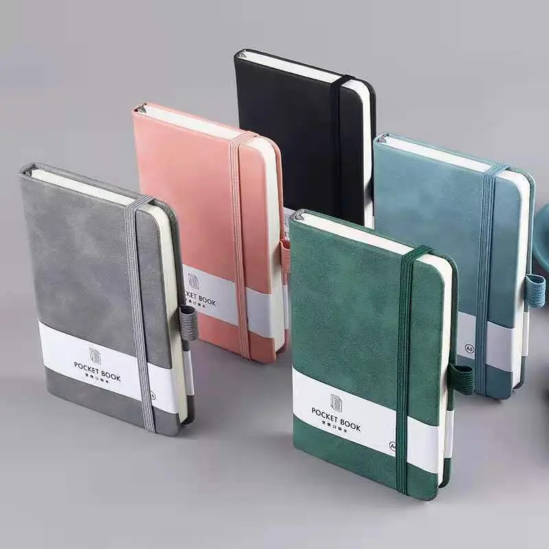 A7 Elastic Strap Memo Notebook 80x112mm Peach - Image 19