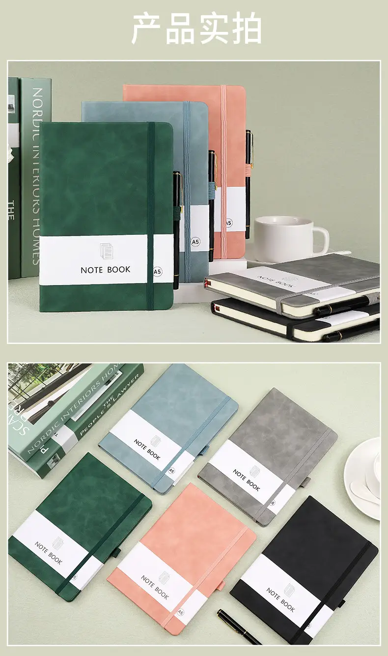 A7 Elastic Strap Memo Notebook 80x112mm Peach — feature 14