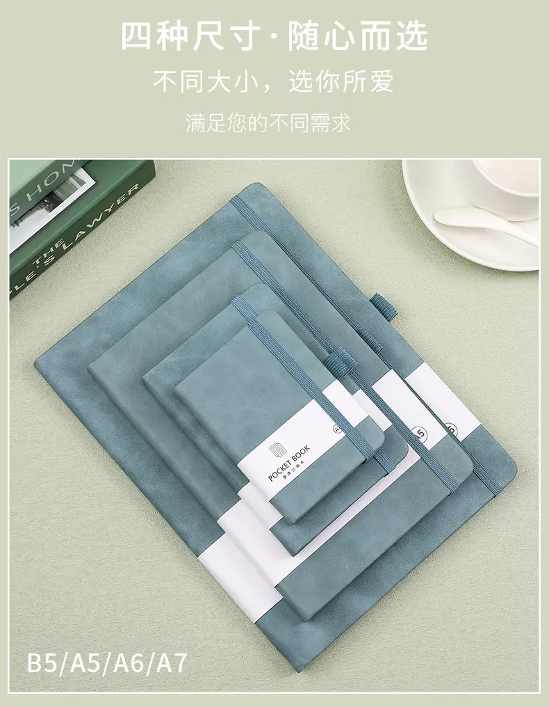 A7 Elastic Strap Memo Notebook 80x112mm Peach — feature 5