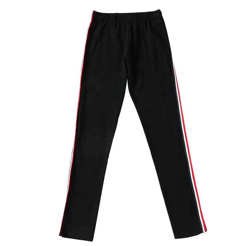 Women Cotton Leggings with Red Side Strips for Autumn Wear - Image 7