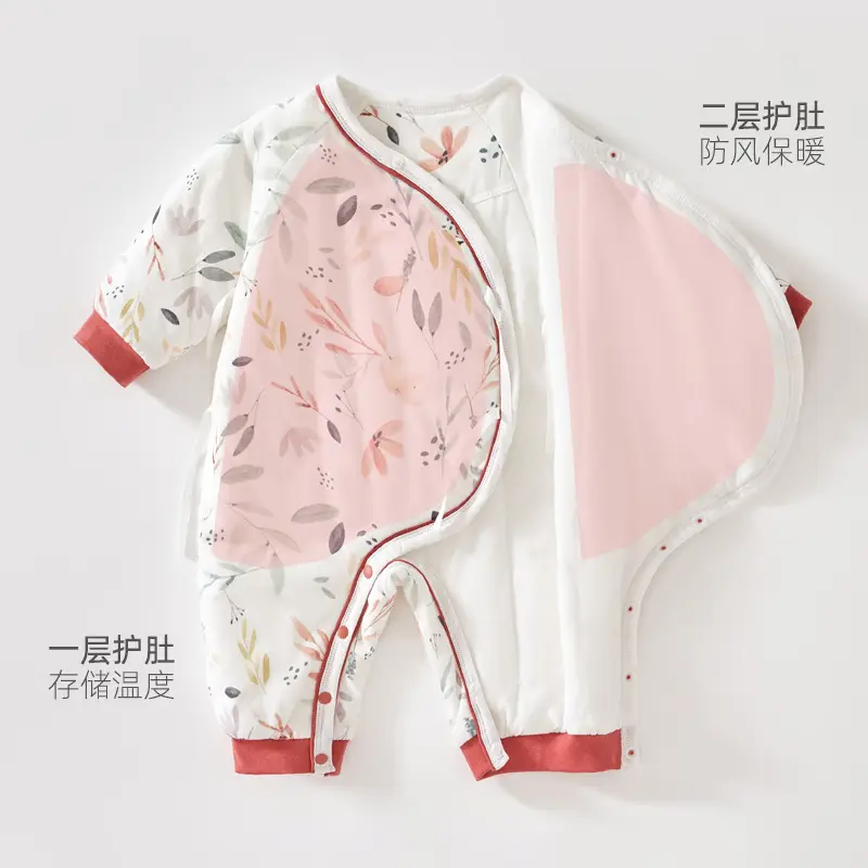 Newborn Full Moon Print Cotton Jumpsuit for Baby - Image 8