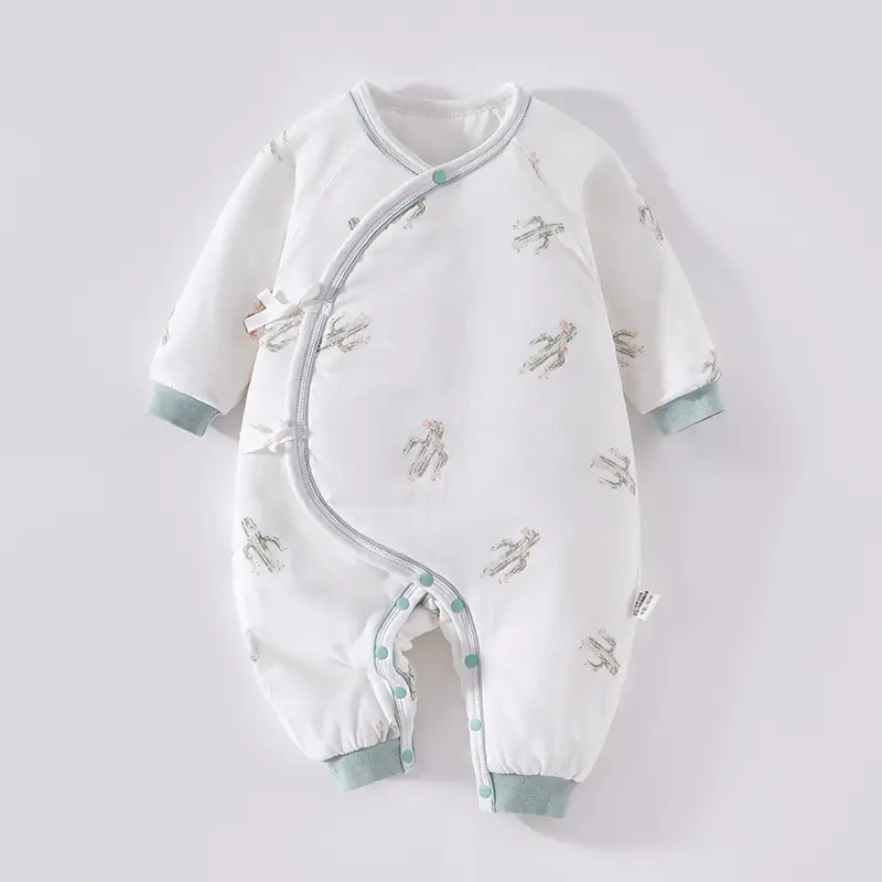 Newborn Full Moon Print Cotton Jumpsuit for Baby - Image 3