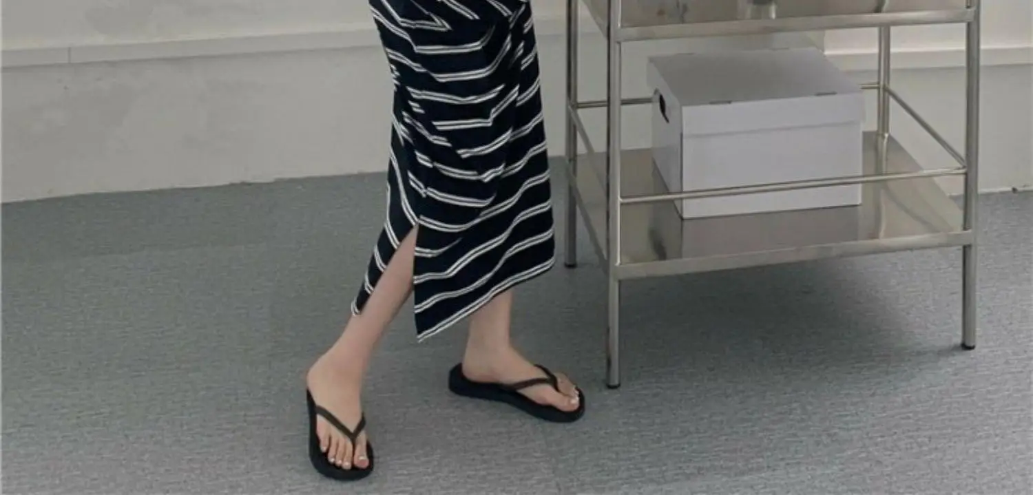 Women Korean Style Striped Dress 2025 Summer Loose Casual — feature 10
