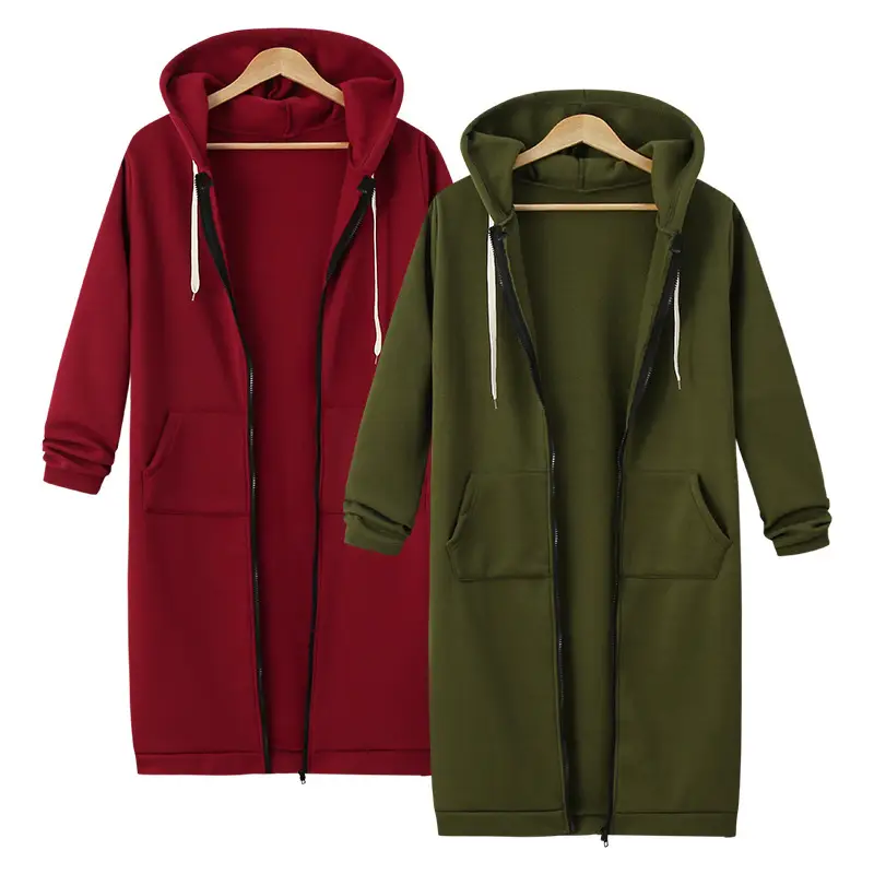 Women Hooded Long Sleeve Sweatshirt Blue Winter Wear - Image 20