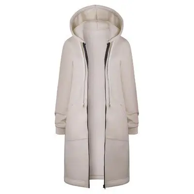Women Hooded Long Sleeve Sweatshirt Blue Winter Wear - Image 8